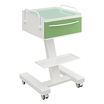 Медицинский столик имплантолога мобильный с ящиком (2 розетки)