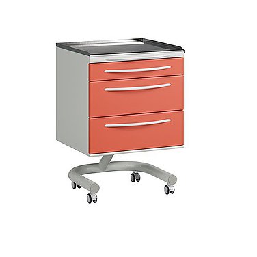 Стол для хирургических инструментов, стоматологический мобильный со столешницей из нержавеющей стали 0,8 мм со стеклом