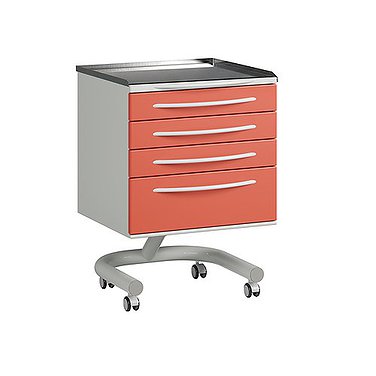 Стол для хирургических инструментов, стоматологический мобильный со столешницей из нержавеющей стали 0,8 мм со стеклом