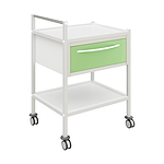 Медицинская тележка с 2 полками и 1 ящиком