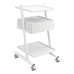 Медицинская стойка мобильная для дополнительного оборудования с 3 полками и ящиком