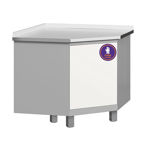 Медицинская тумба (угловая) со столешницей, дверцей и полкой