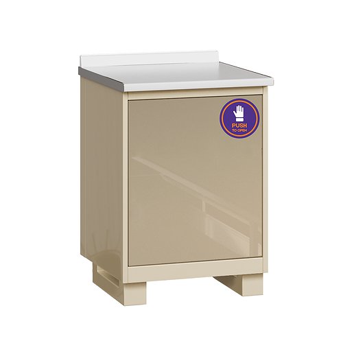 Медицинская тумба со столешницей, бактерицидной лампой, с 3 выдвижными полками, дверцей со стеклом