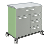 Тележка с фасадами и верхней крышкой из ABS пластика