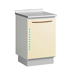 Медицинская бактерицидная тумба со столешницей, 4 выдвижными полками