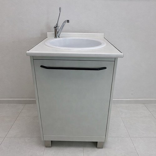 Module with acrylic sink, mixer and waste basket