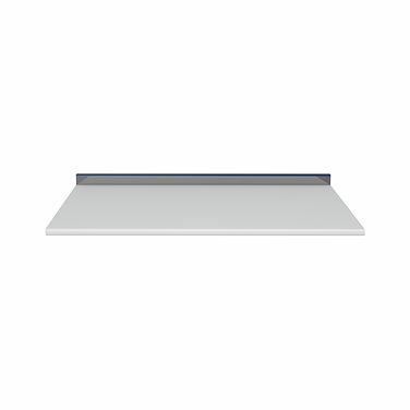 Stainless steel tabletop with skirting-board and stainless steel channel strips