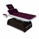 Massage table, two-sectional, adjustable in height