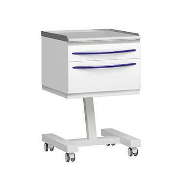 Медицинский стол врача  мобильный с 2 ящиками со столешницей из ЛДСП 26 мм