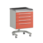 Стол для хирургических инструментов, стоматологический мобильный со столешницей из нержавеющей стали 0,8 мм со стеклом