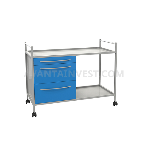 Т-04 trolley with 2 shelves and 3 drawers