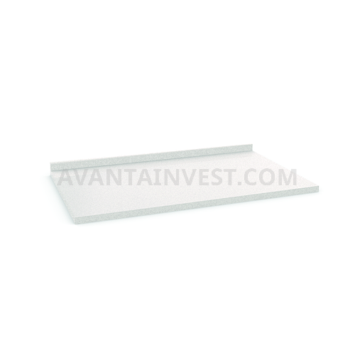 Granolithic tabletop with skirting-board