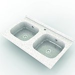 Granolithic double sink