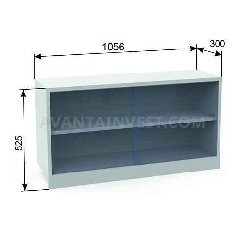 Suspended Module A 16 With Sliding Glass Doors Shelf And Bottom Module A 16 With Sliding Glass Doors